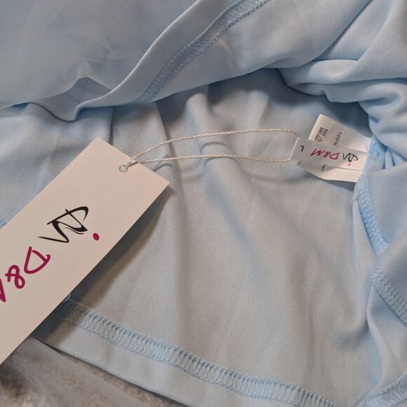 NWT - Tie Shoulder Bustier Mesh Party Dress Size Large - Picture 7 of 9